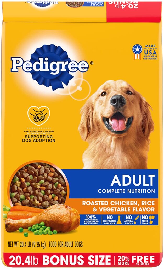 Pedigree Adult Complete Nutrition - Roasted Chicken, Rice And Vegetable Flavour, Dry Dog Food